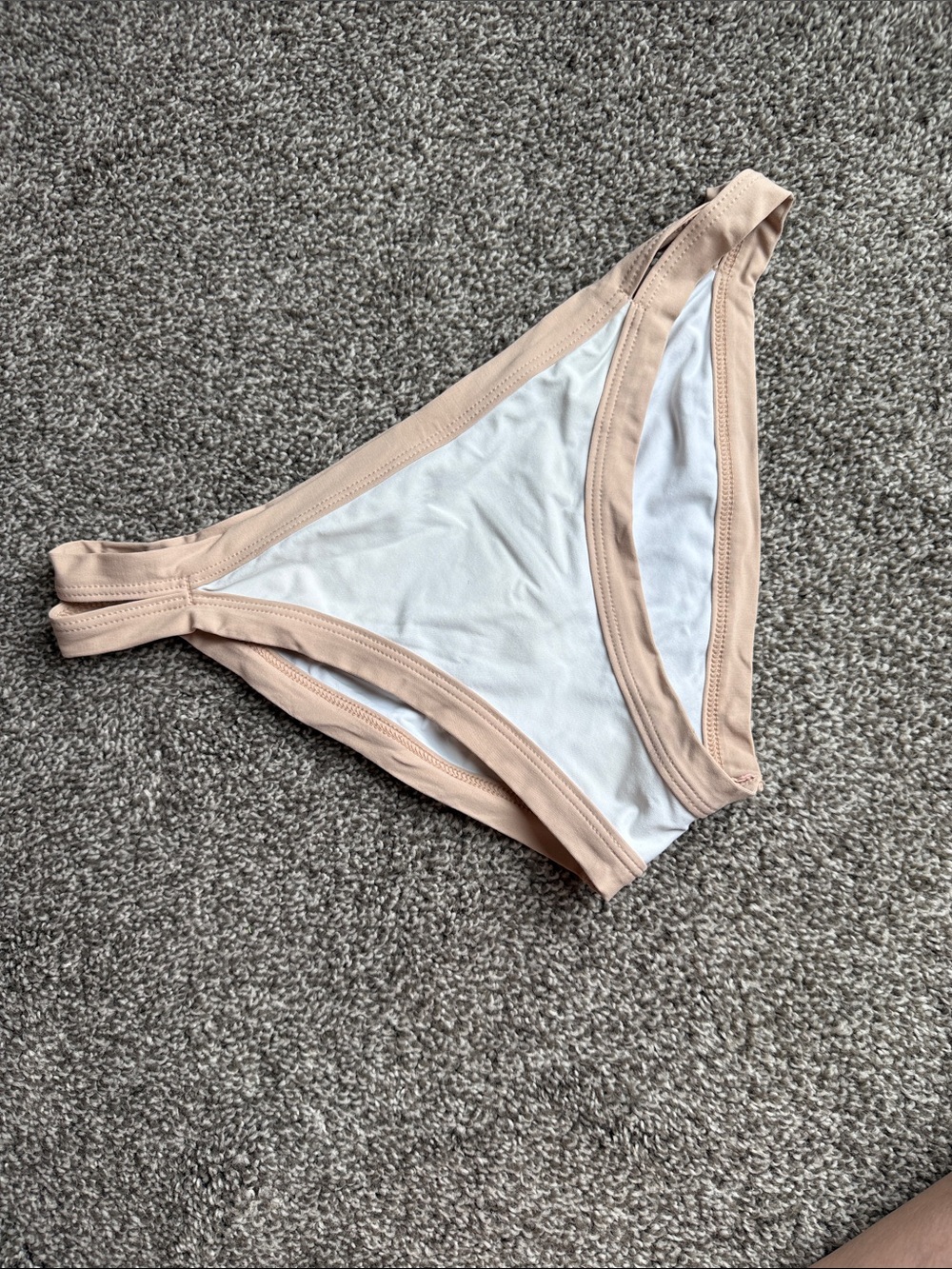 l*space Nude/White Bikini Bottom